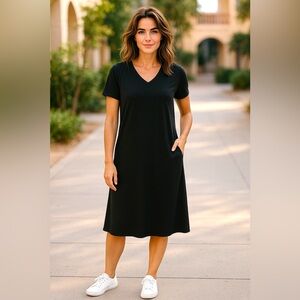 Antthony Classic Black V-Neck Top